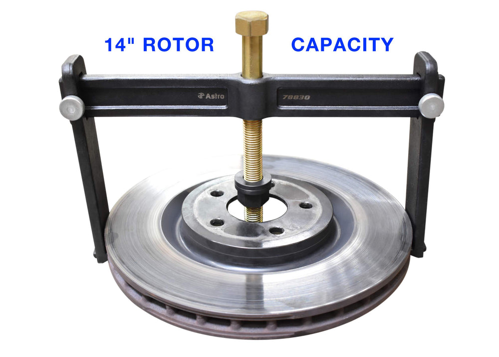AP Astro Pneumatic tool in use removing brake rotor demonstrating controlled extraction
