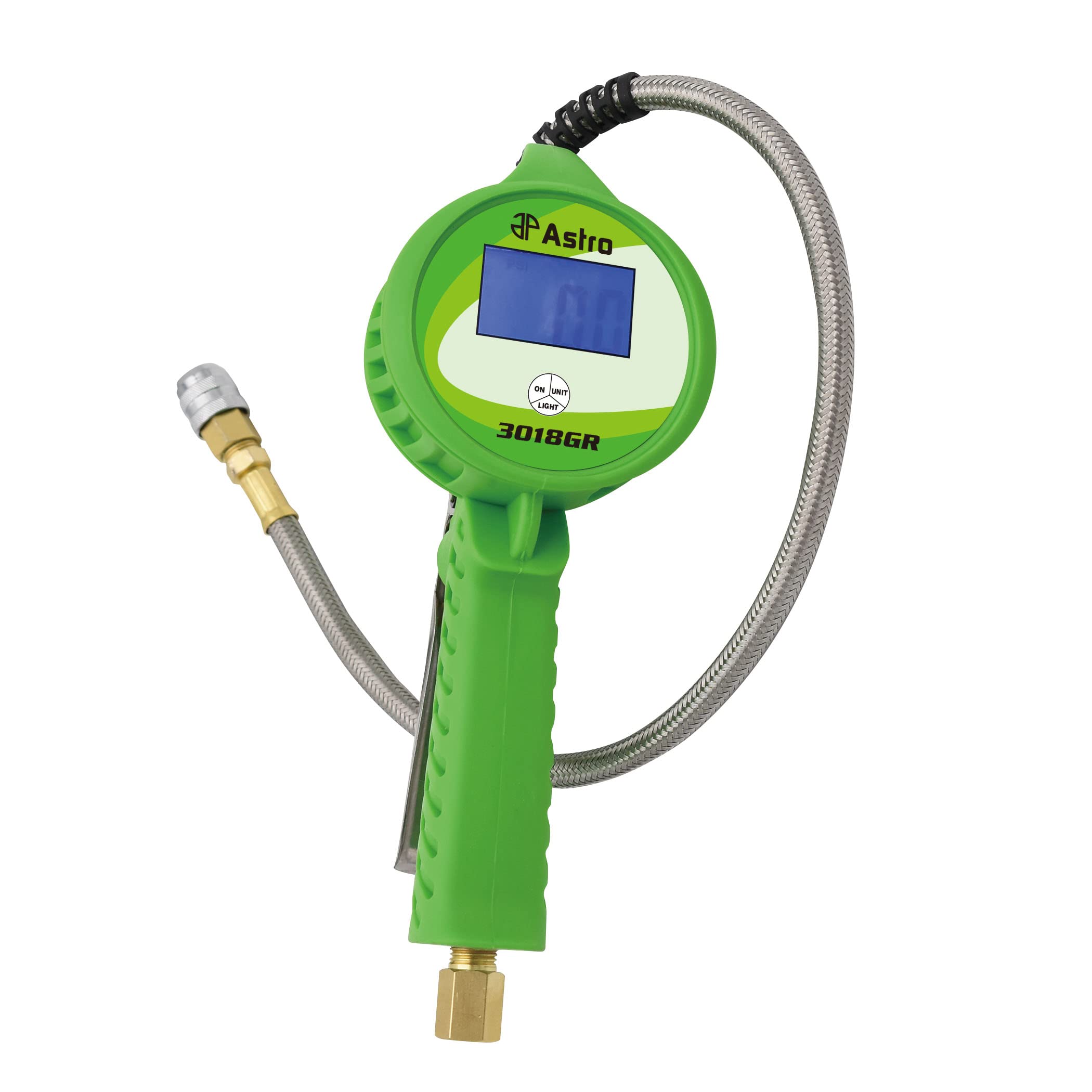 AP Astro Tools 3018GR stainless braided hose closeup highlighting durability and kink resistance