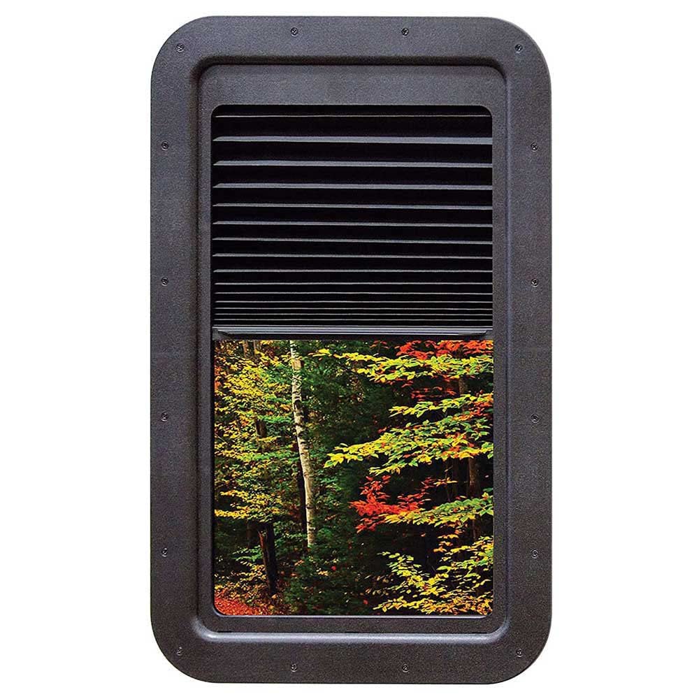 AP Products Slim Shade front view showing black frame and tinted glass, enhances privacy