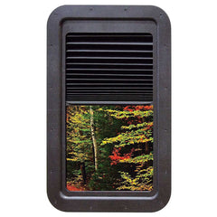 AP Products Slim Shade front view showing black frame and tinted glass, enhances privacy