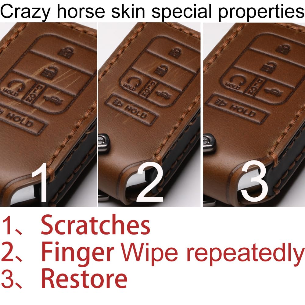 APEKUU leather key shell on car console adding stylish protection