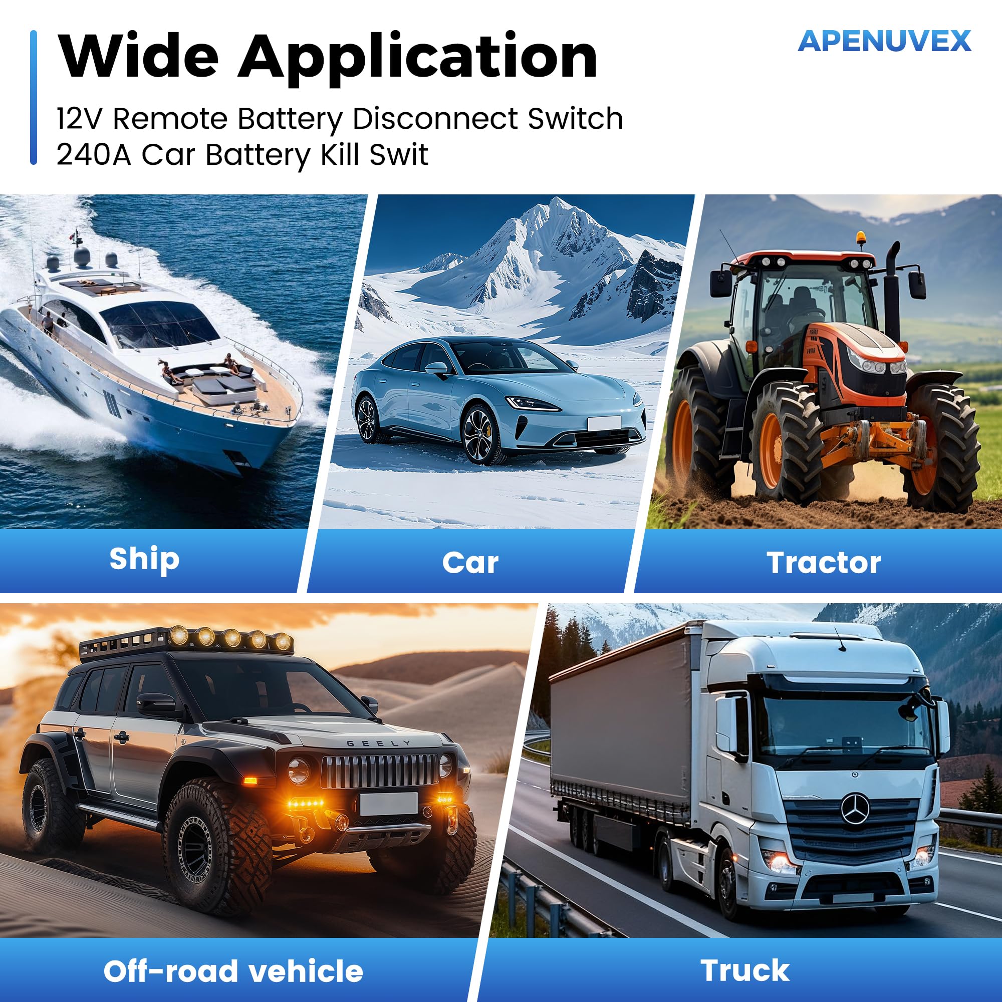 APENUVEX installed under hood showing space-saving layout and safe isolation