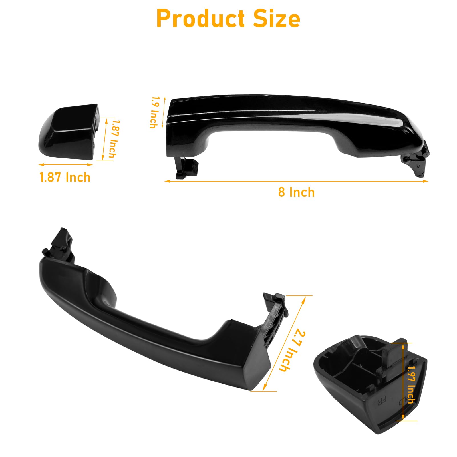 APESER handle next to ruler showing scale and accurate OEM-style sizing benefit