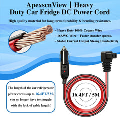 ApexscnView cable powering a portable fridge inside an RV for travel convenience