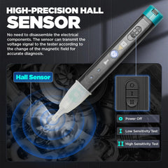 APOWFIX coil tester close-up of textured grip and housing detail — durable workshop use