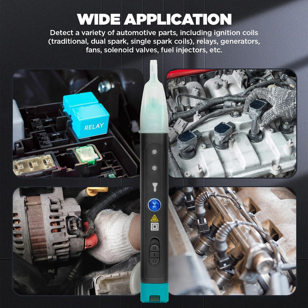 APOWFIX tester LEDs and buttons illuminated to indicate test results — clear feedback