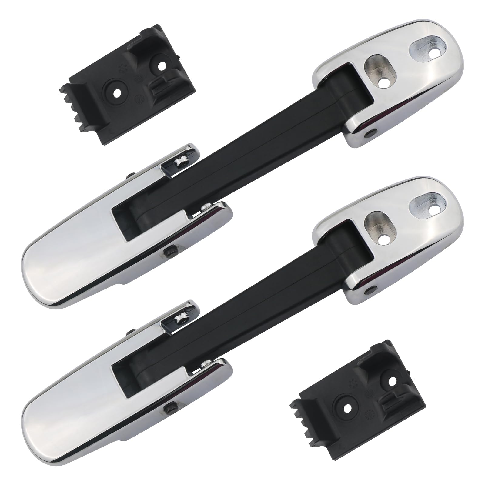APPERFiT chrome hood latch front assembly showing parts and finish benefit