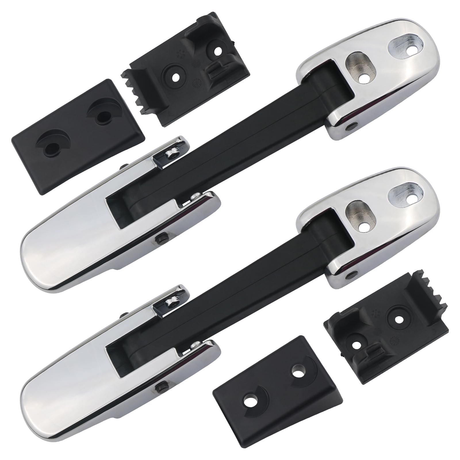 APPERFiT chrome hood latch front view showing durable finish and exact fit
