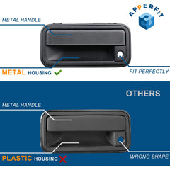 APPERFiT driver-side handle close-up showing textured black finish and durable metal build