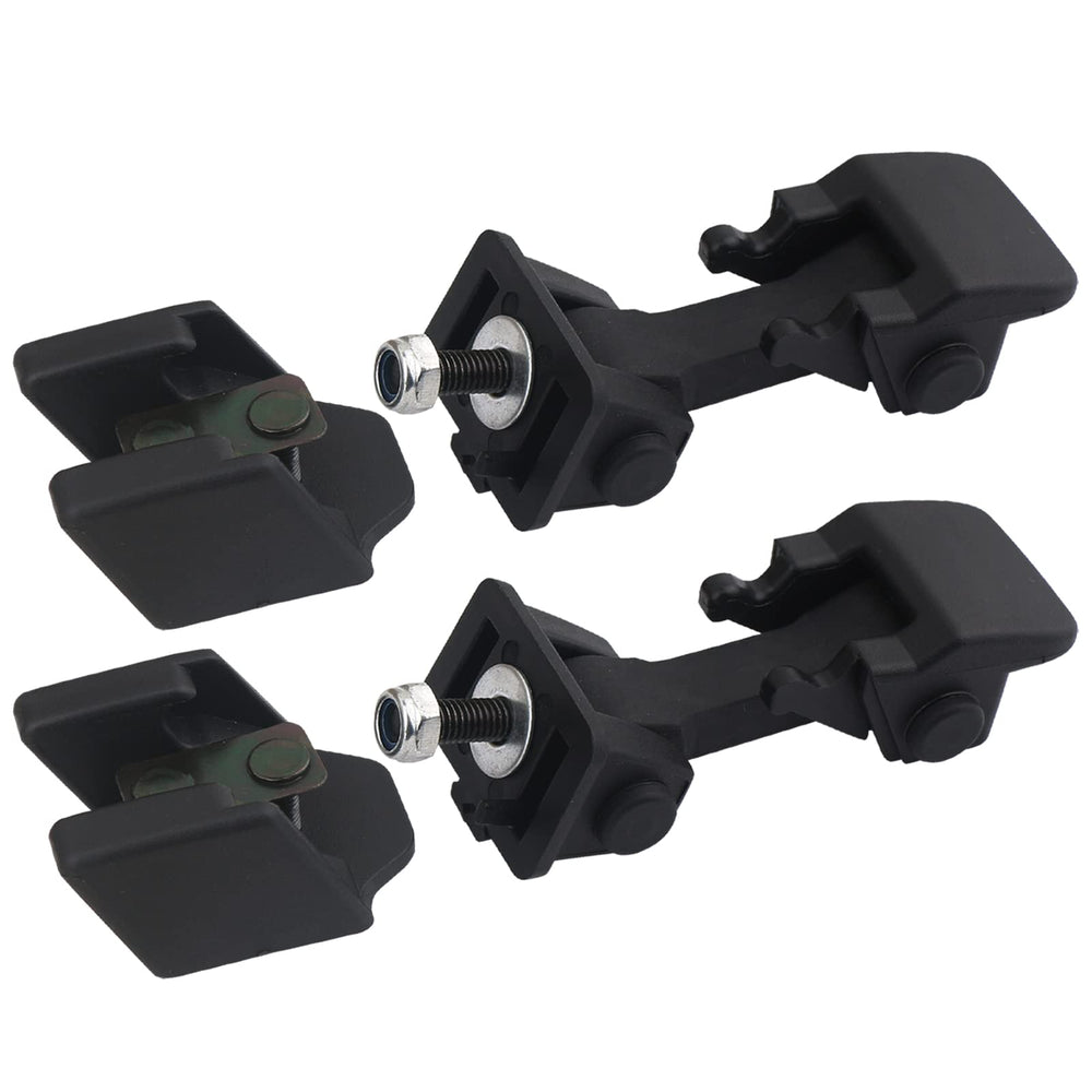 APPERFiT front view of hood latch kit showing two latches and brackets, clear identification benefit
