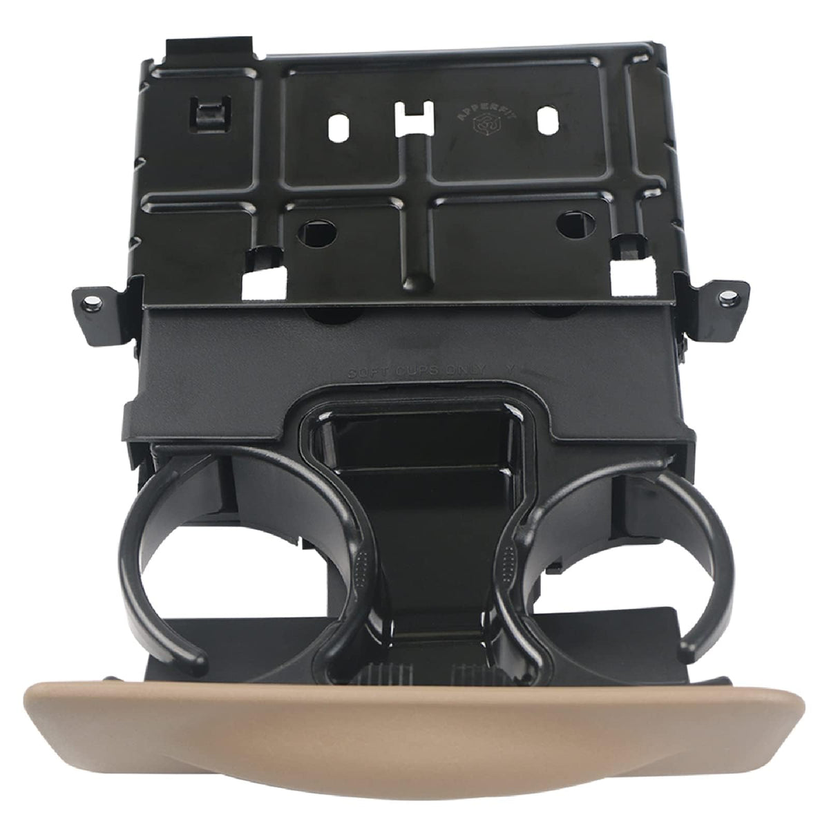 APPERFiT front view installed in dash showing restored cup support and neat appearance