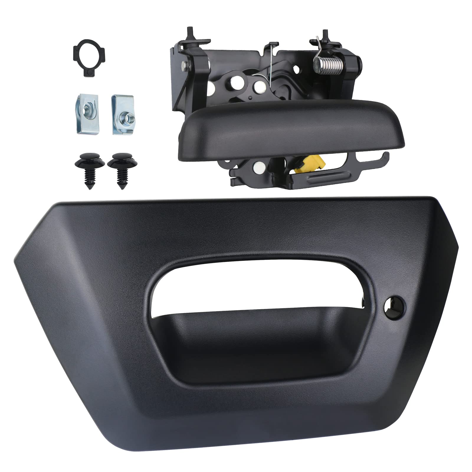 APPERFiT front view of tailgate handle showing bezel and mounting points, easy replacement