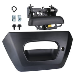 APPERFiT front view of tailgate handle showing bezel and mounting points, easy replacement