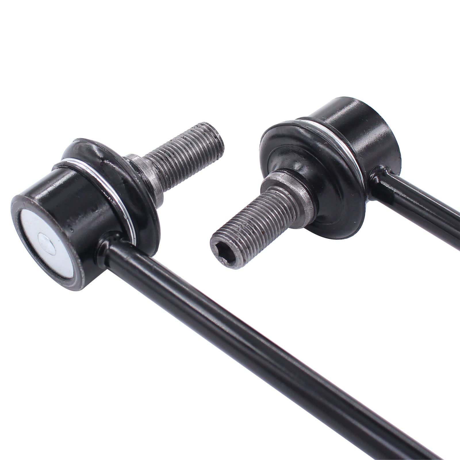 ApplianPar sway bar links next to ruler showing dimensions for accurate fitment measurement