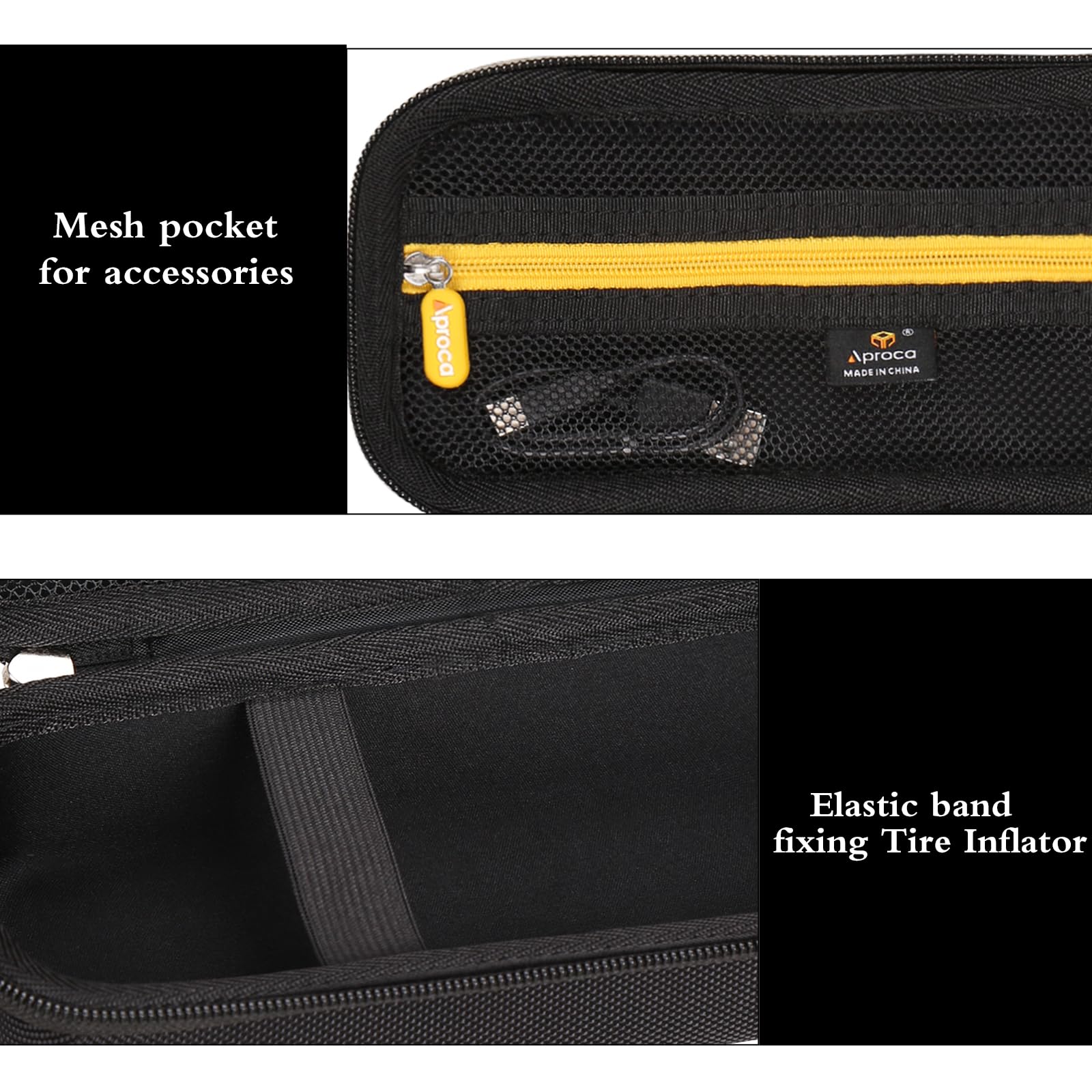 Aproca handle detail showing ergonomic grip for easy carrying