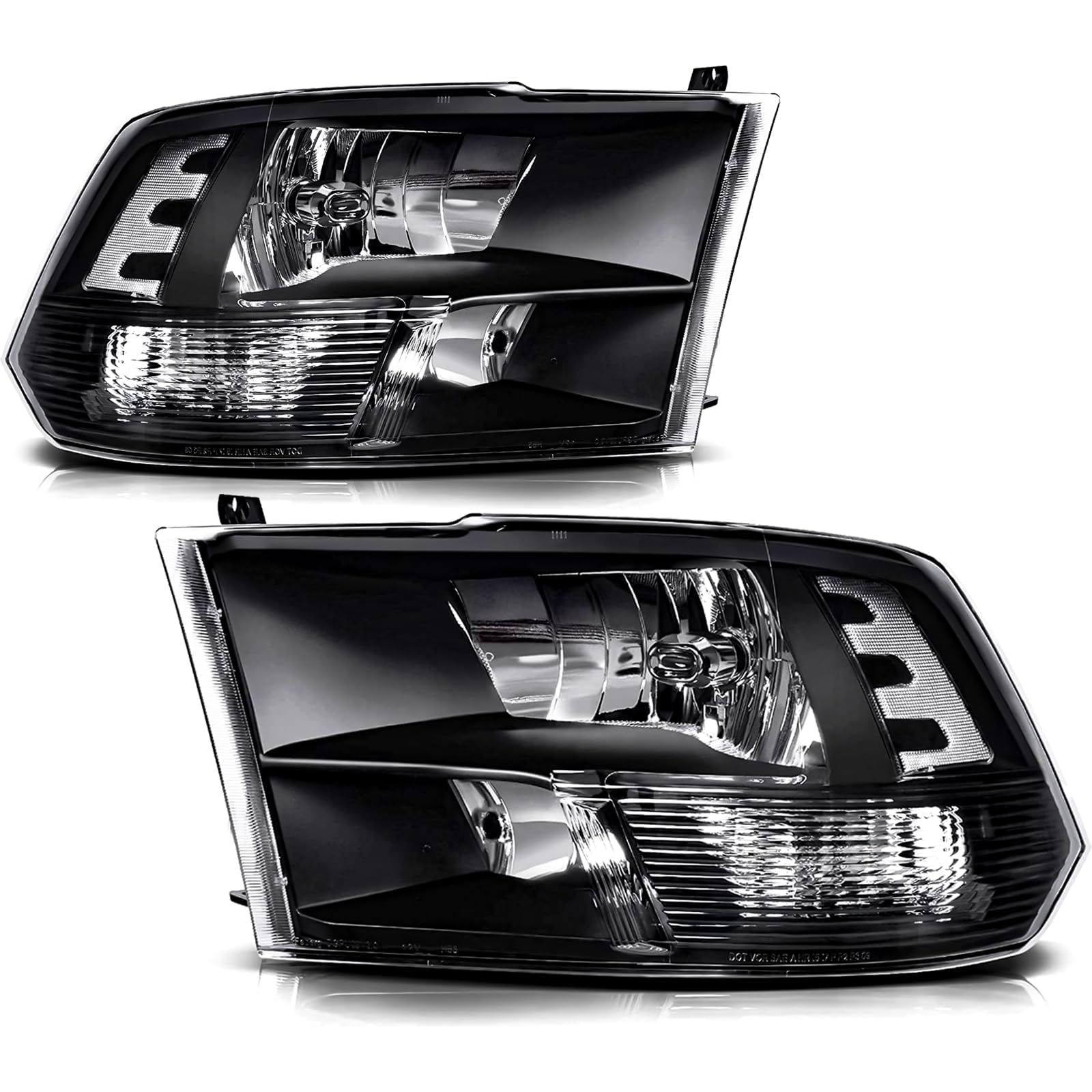 APSVE front assembly pair showing black housing and clear lens for upgraded styling