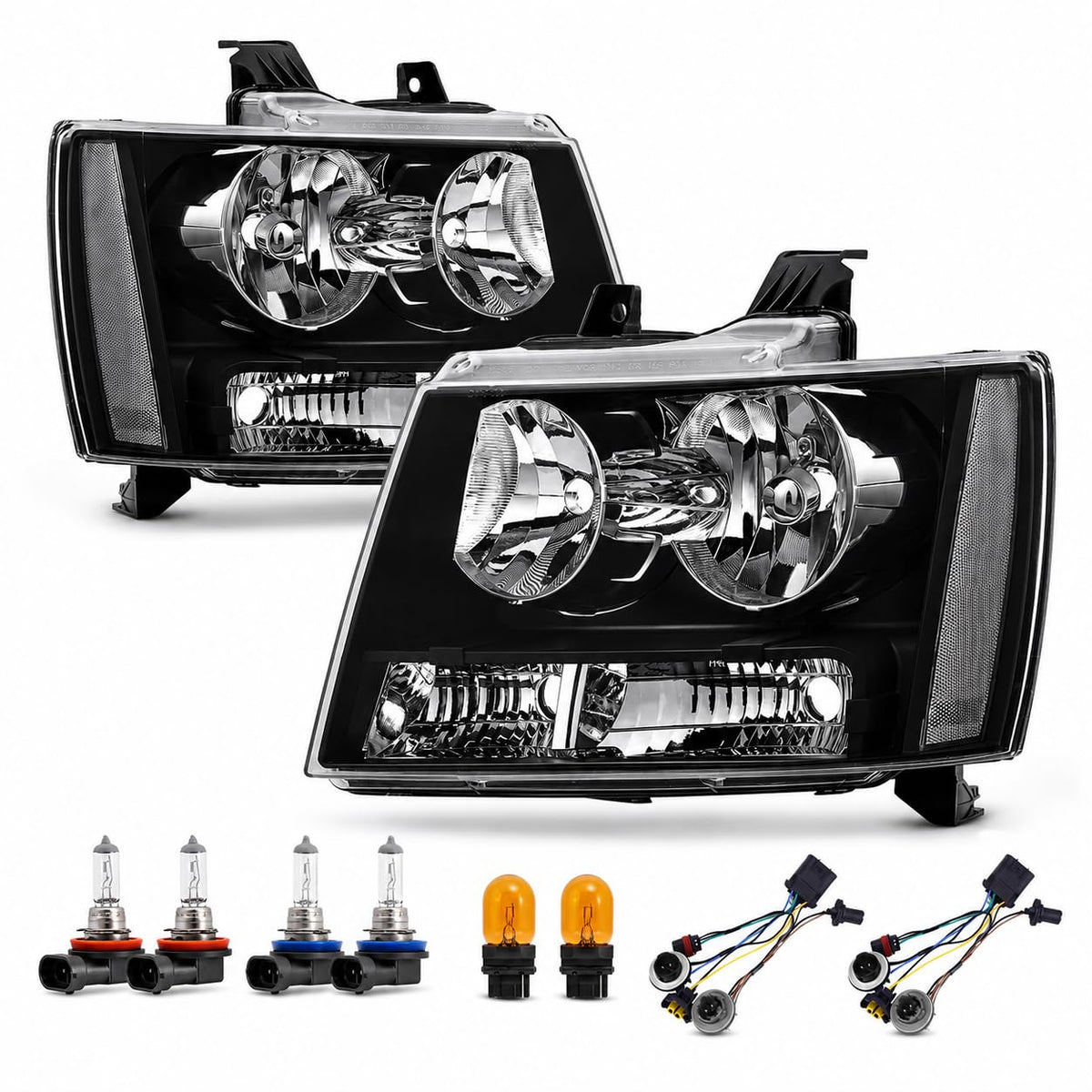 APSVE front assembly pair view showing full LED reflector restoration benefit