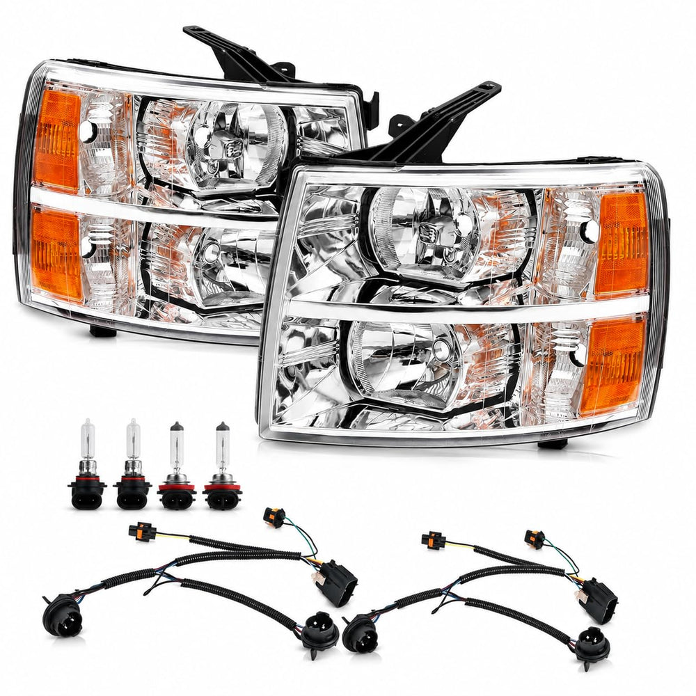 APSVE front view headlight assembly showing clean factory-fit benefit
