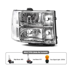 APSVE headlights installed on GMC Sierra demonstrating bolt-on fitment