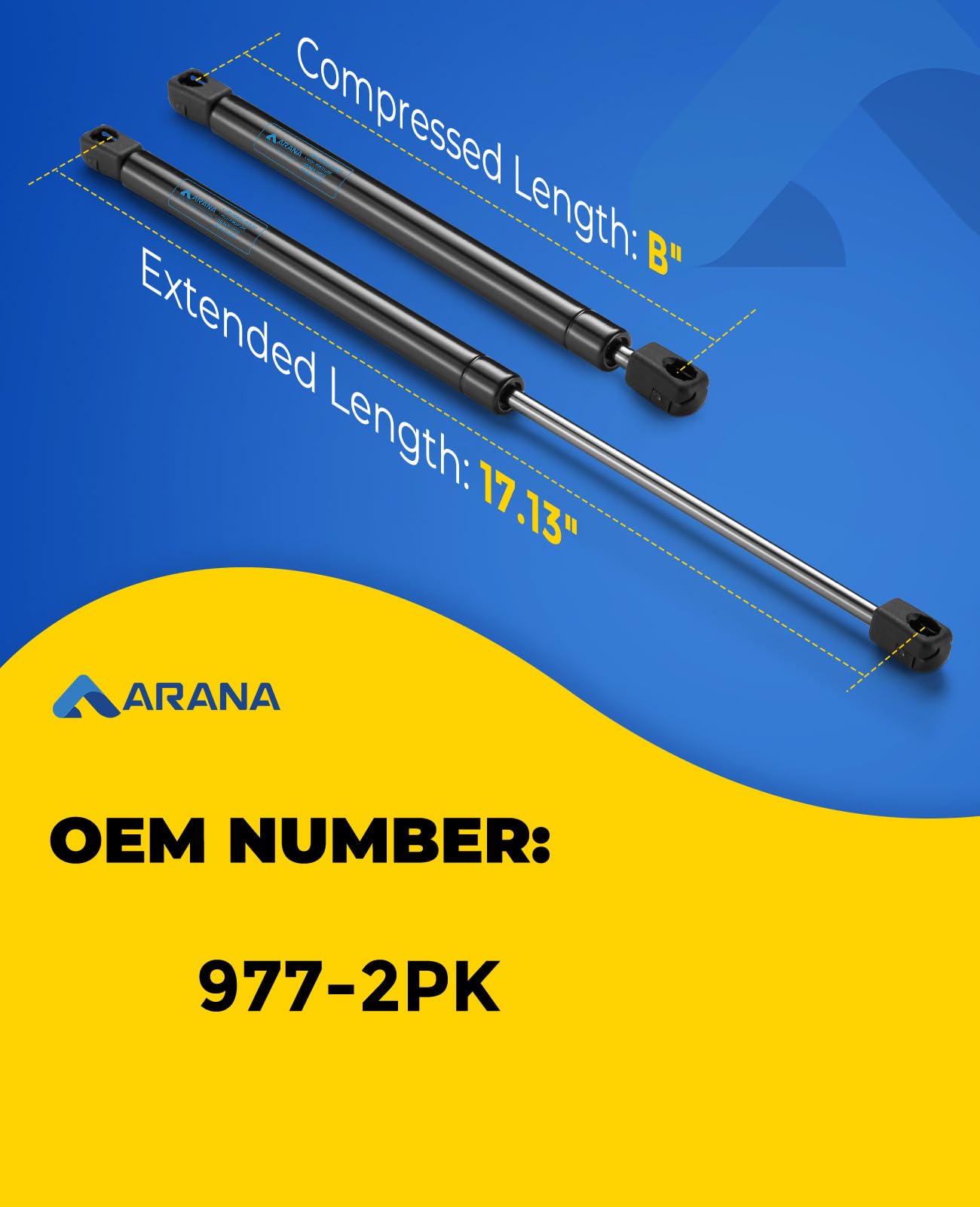 ARANA close-up of gas cylinder surface highlighting durable finish and smooth operation