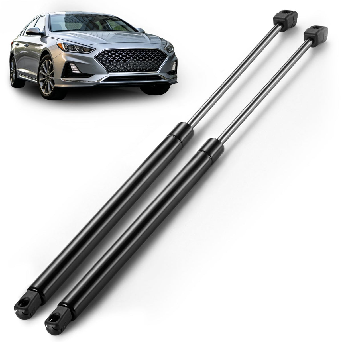 ARANA front packaging showing 2 hood struts and easy replacement benefit