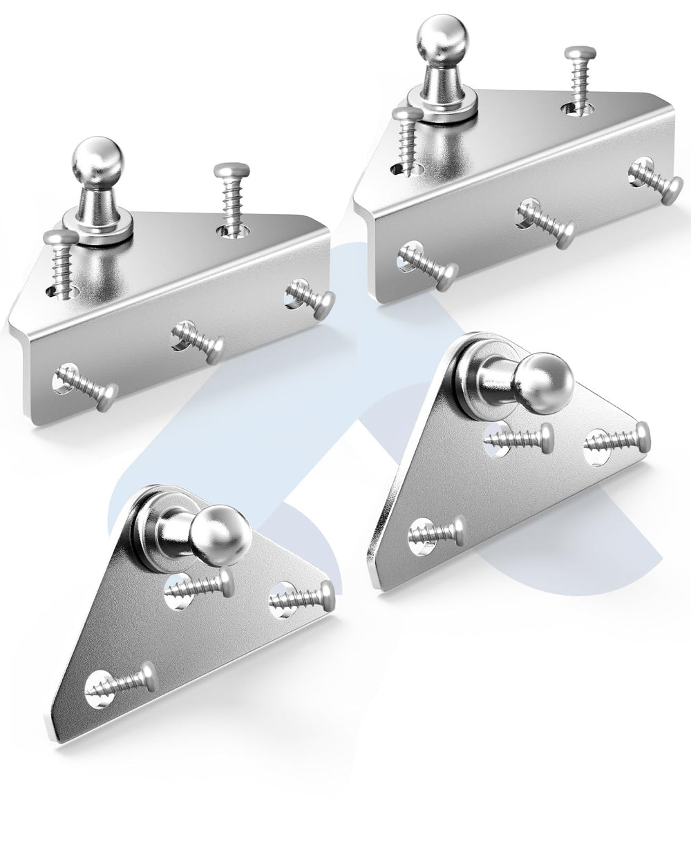 ARANA front view of 4-piece bracket kit showing ready-to-install hardware and benefit of included screws