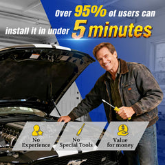 ARANA struts installed on open Prius hatch showing restored smooth lift