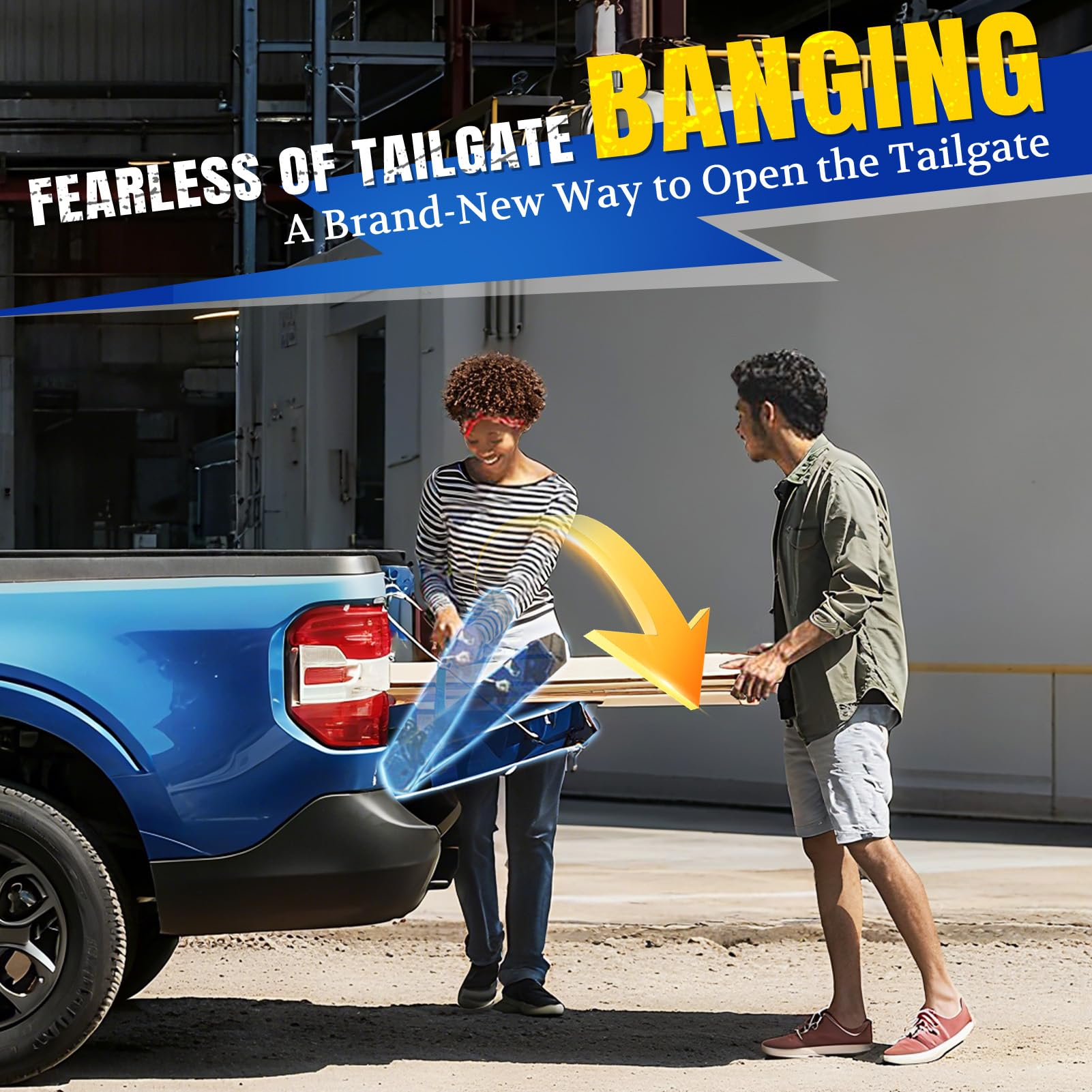 ARANA installed on Silverado tailgate demonstrating smooth controlled opening