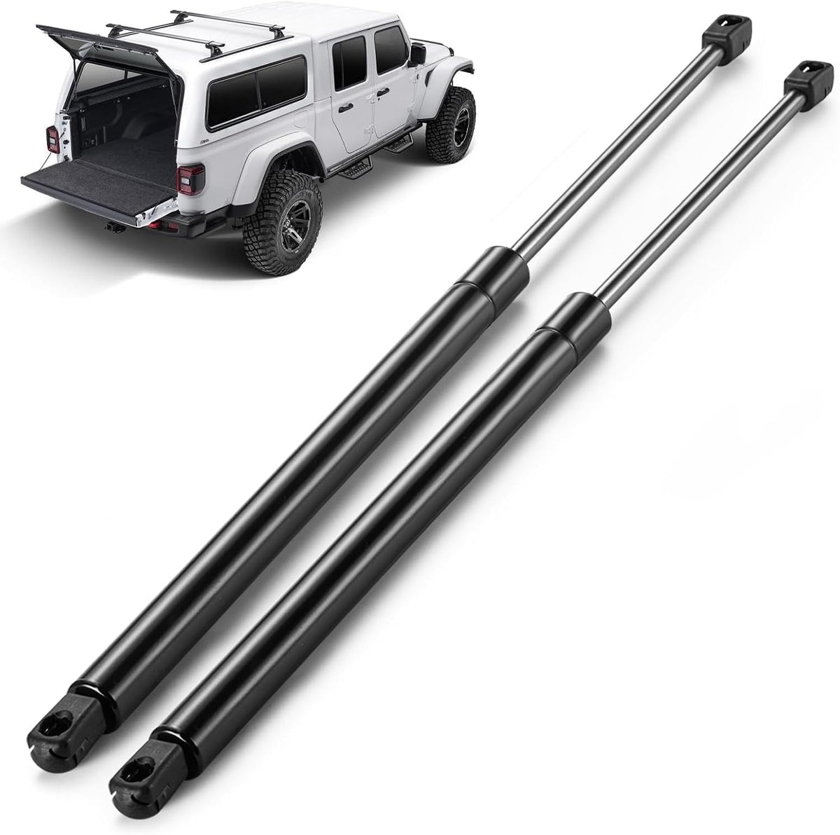 ARANA rear window strut front view showing fit and finish, improves lift reliability