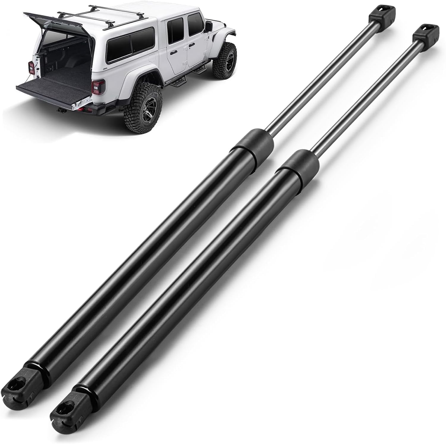 ARANA rear window struts front view showing fit and alignment benefit