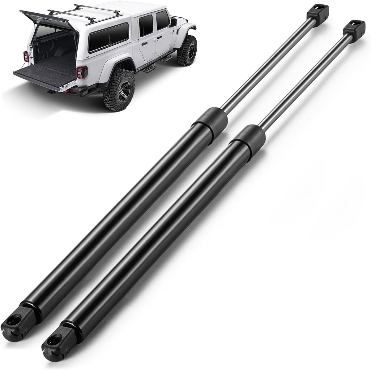 ARANA rear window struts front view showing fit and alignment benefit