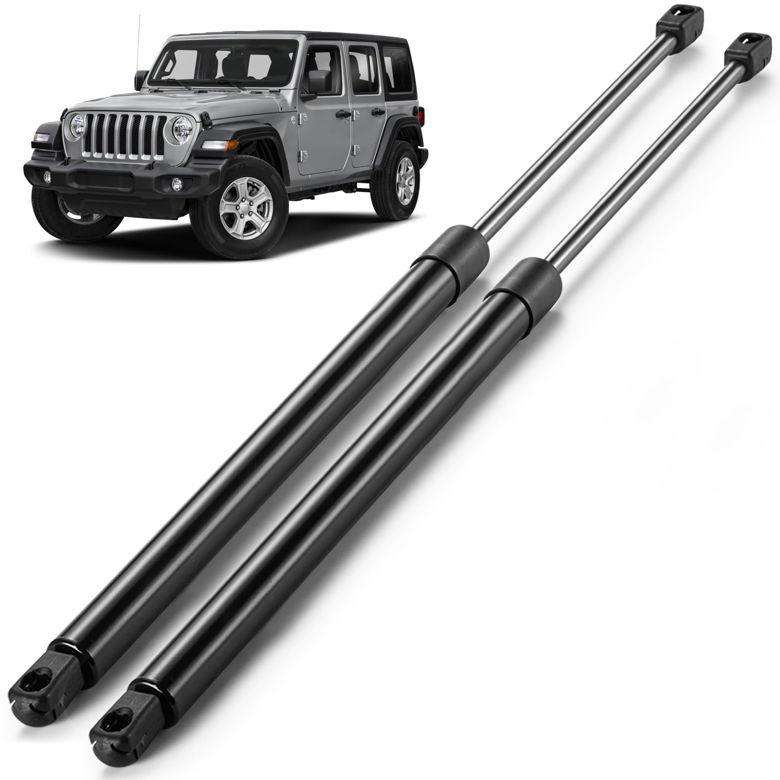 ARANA rear window struts front view showing fit and strength benefit