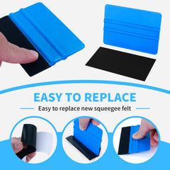 Arayker 4-inch squeegee held in hand to show scale and precise control advantage