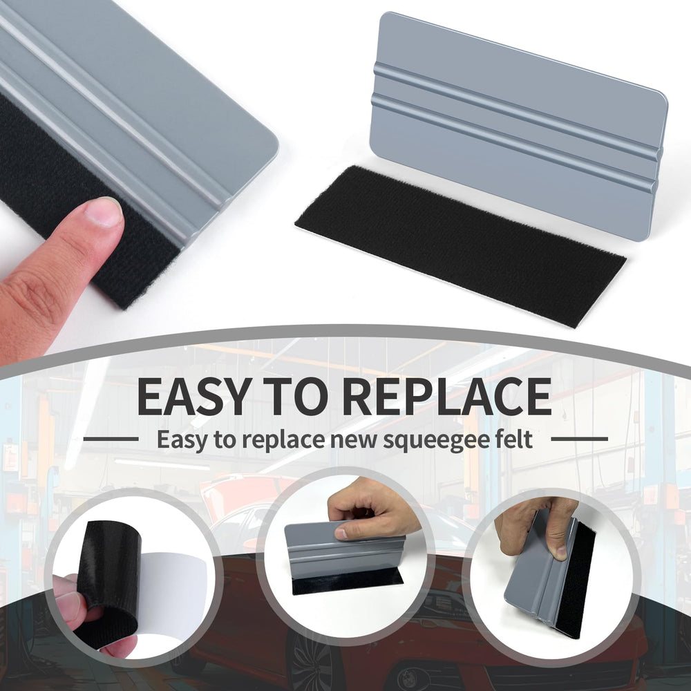 Arayker squeegee removing air bubbles from car window demonstrating clean finish