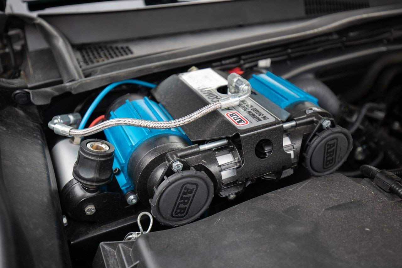 ARB compressor mounted under vehicle demonstrating secure mounting option