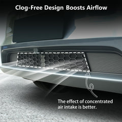 Arcoche grill installed on Tesla Model Y showing preserved airflow benefit