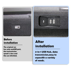 Arcoche closeup of one USB 3.0 and three USB 2.0 ports for fast connectivity