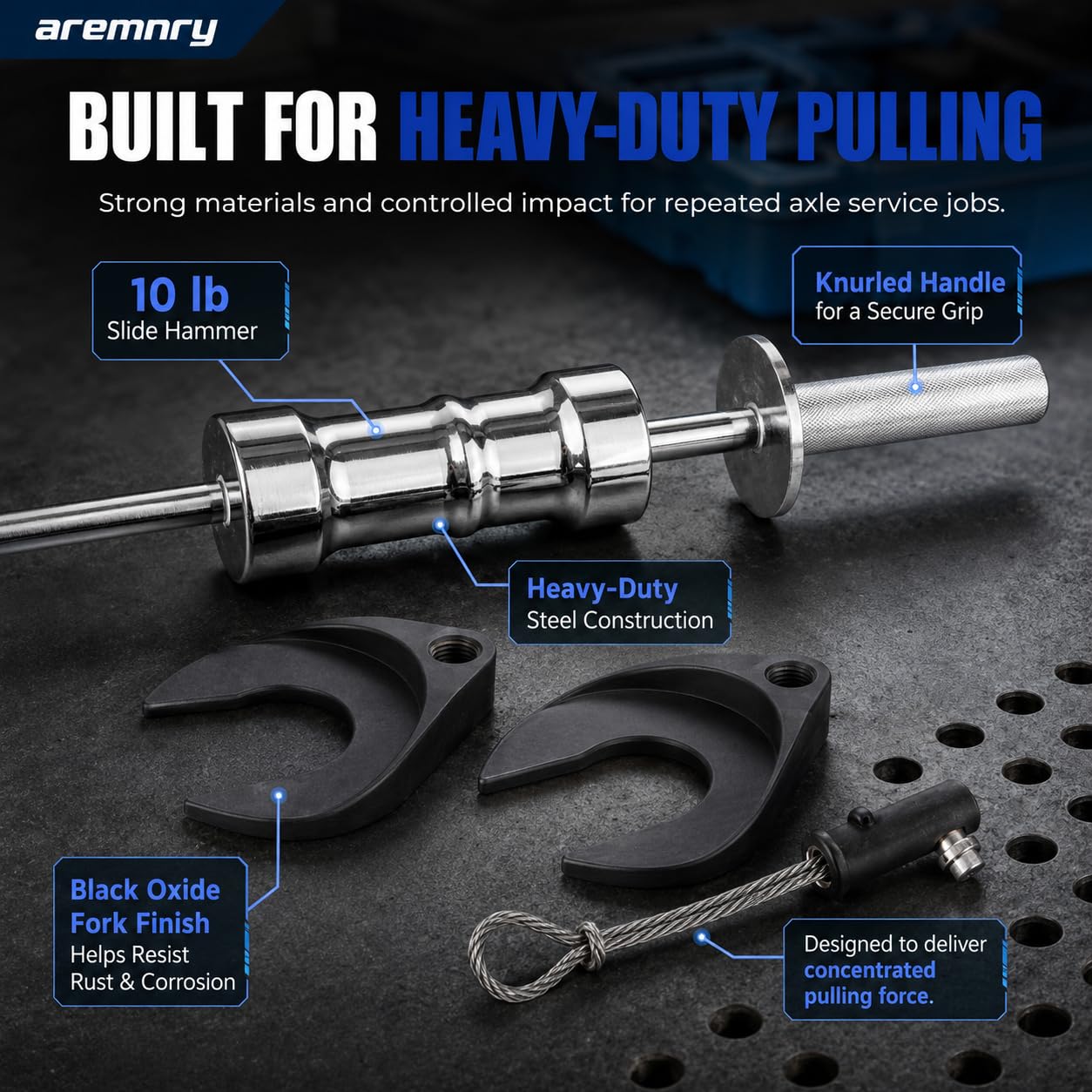 aremnry black oxide finish on fork resisting corrosion for workshop durability