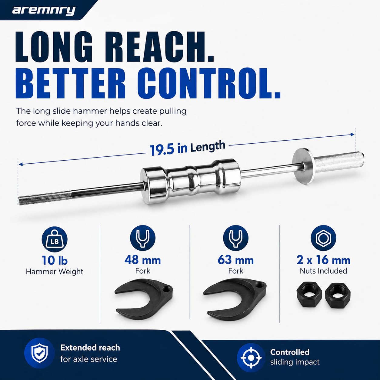 aremnry knurled handle close-up for non-slip control during heavy pulls