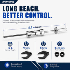 aremnry knurled handle close-up for non-slip control during heavy pulls