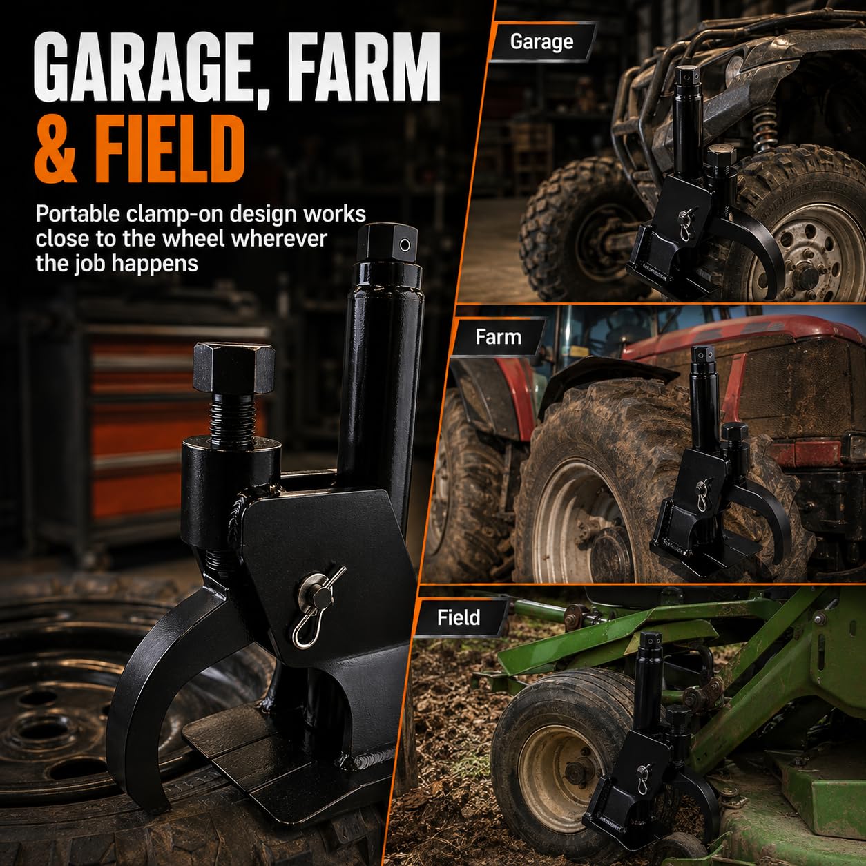 aremnry stored inside a garage service kit for convenient transport