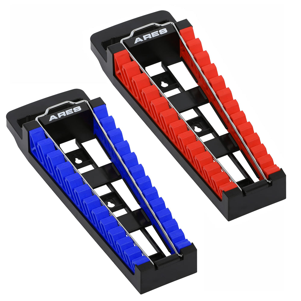 ARES front view of wrench rack set showing compact organized storage benefit