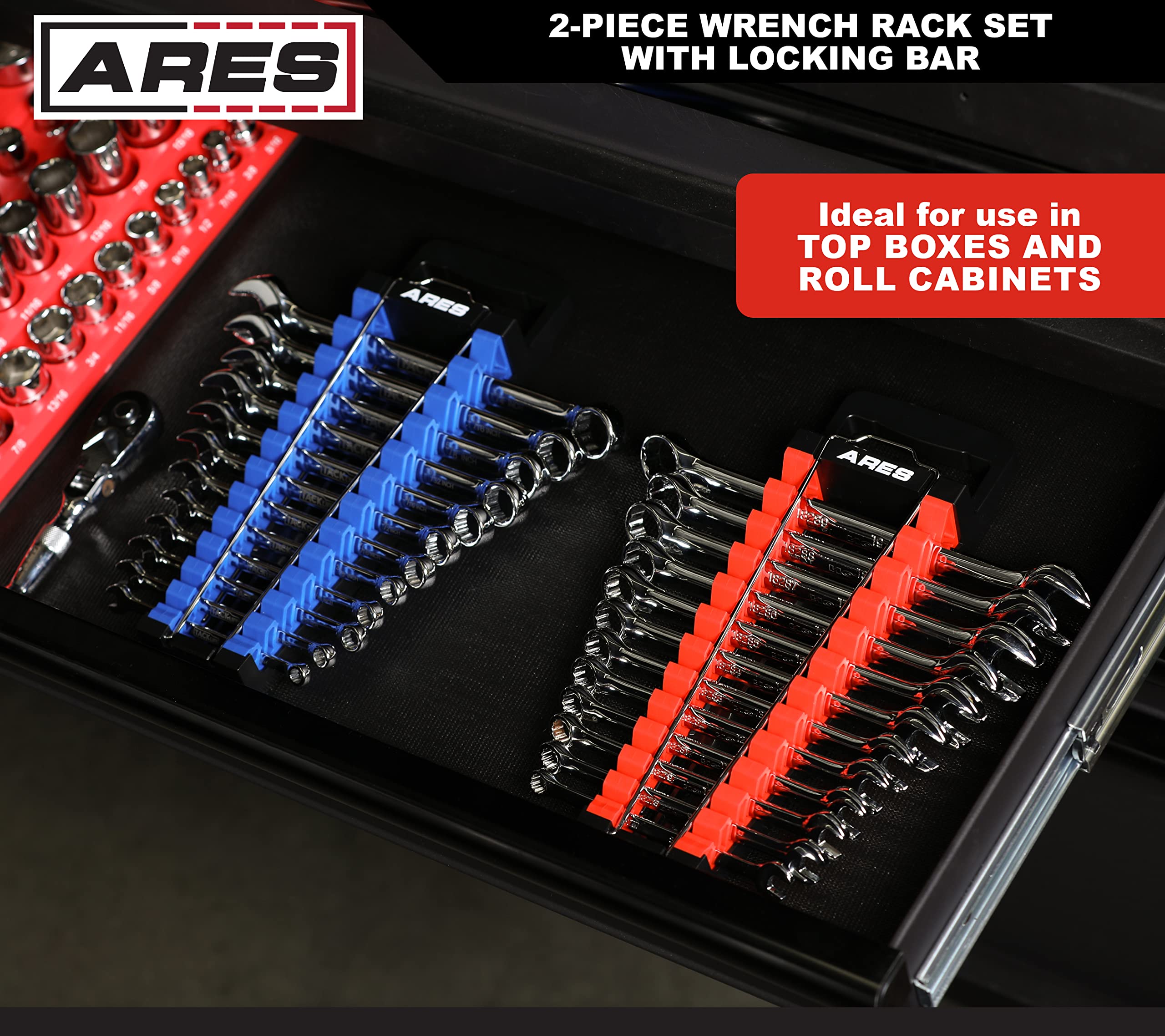ARES rubberized TPR holder close-up protecting wrench finish benefit