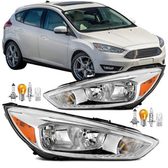 Aresparts front view headlight pair showing chrome housing and improved visibility