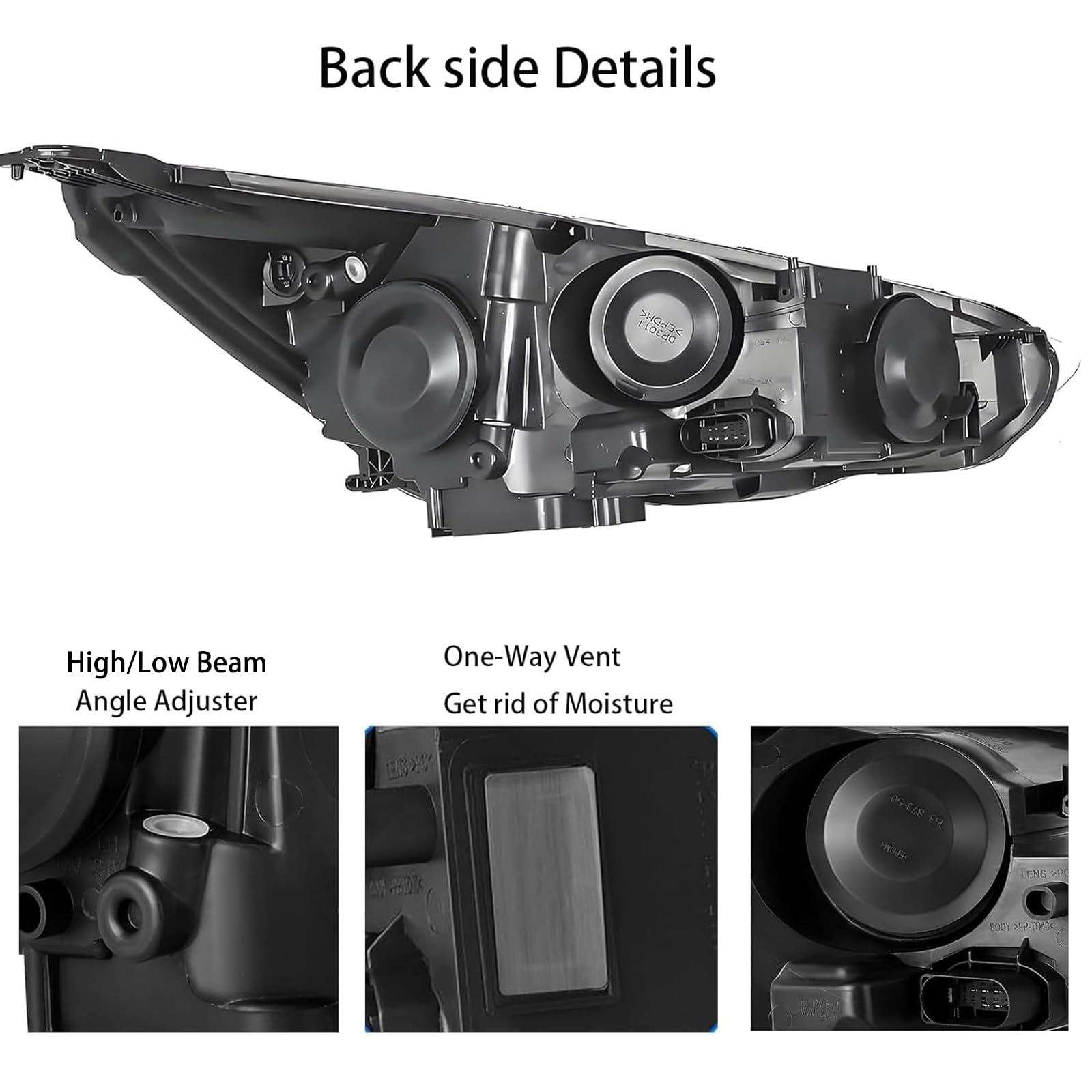 Aresparts headlight next to ruler for scale showing correct OEM dimensions