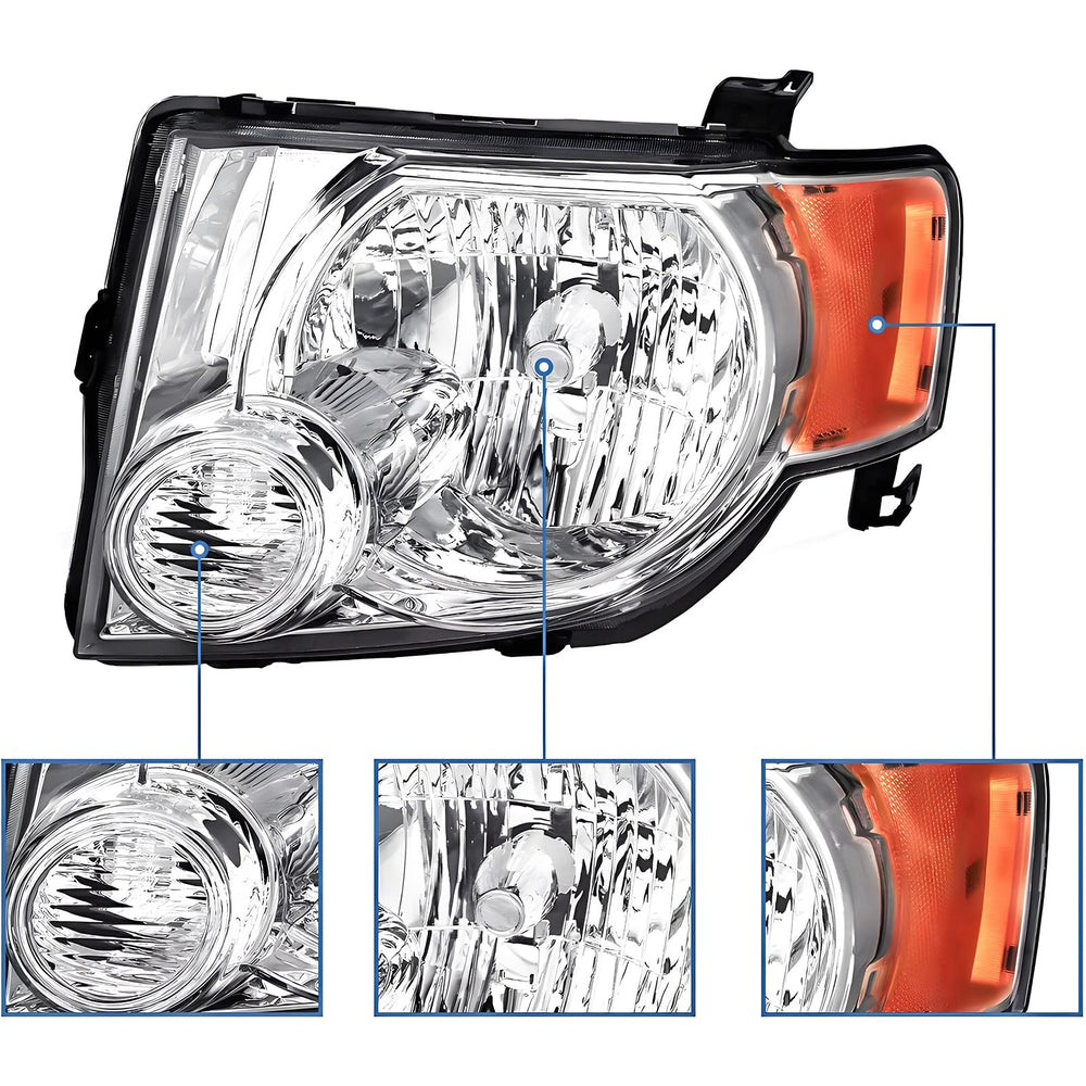 Detail of Aresparts headlight edge seal illustrating tight closure to reduce moisture