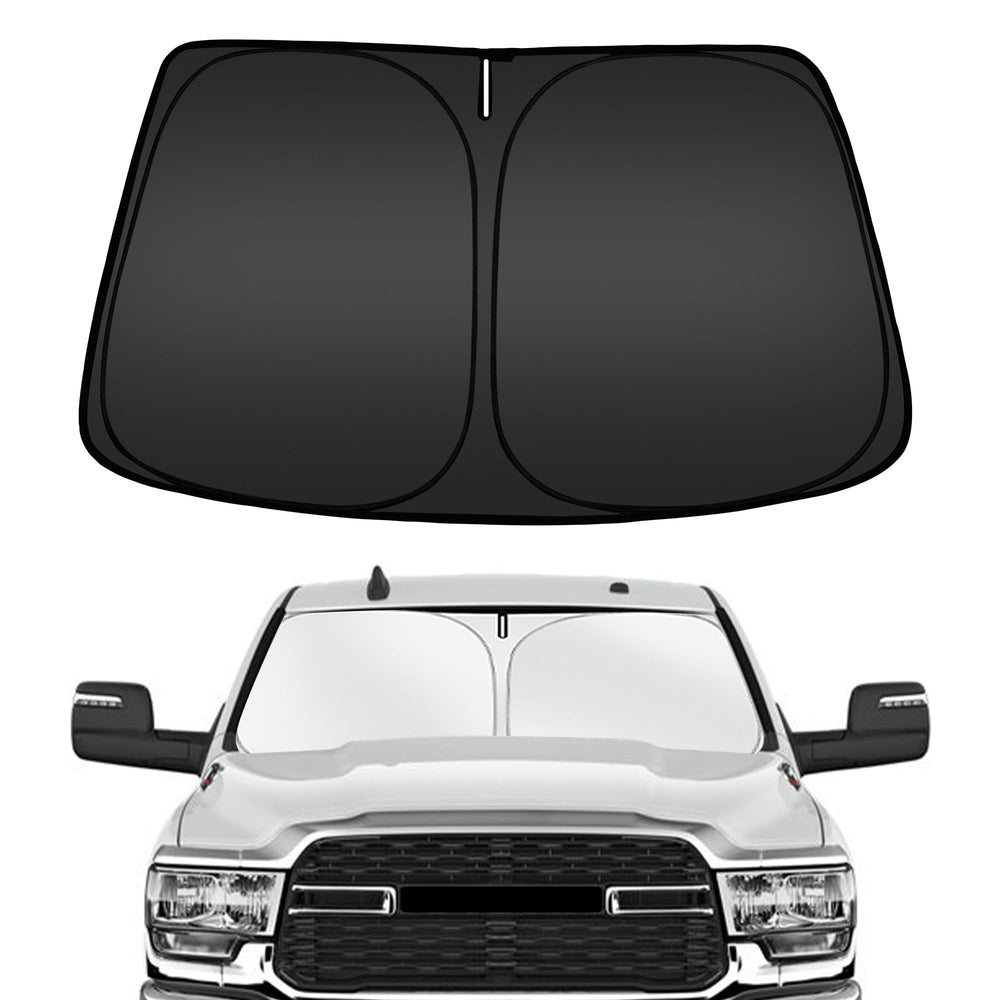 ARISMOTOR front packaging view showing custom-fit windshield shade and brand clarity for easy identification