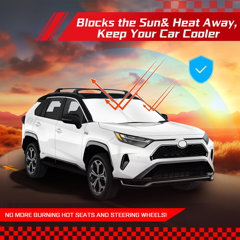ARISMOTOR in parked RAV4 outdoors protecting interior from sun damage