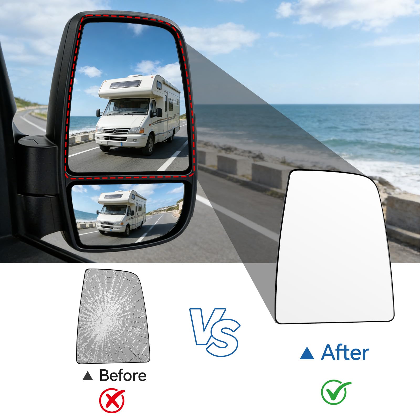 Aritoxy mirror clearing fog during rain to maintain safer sightlines