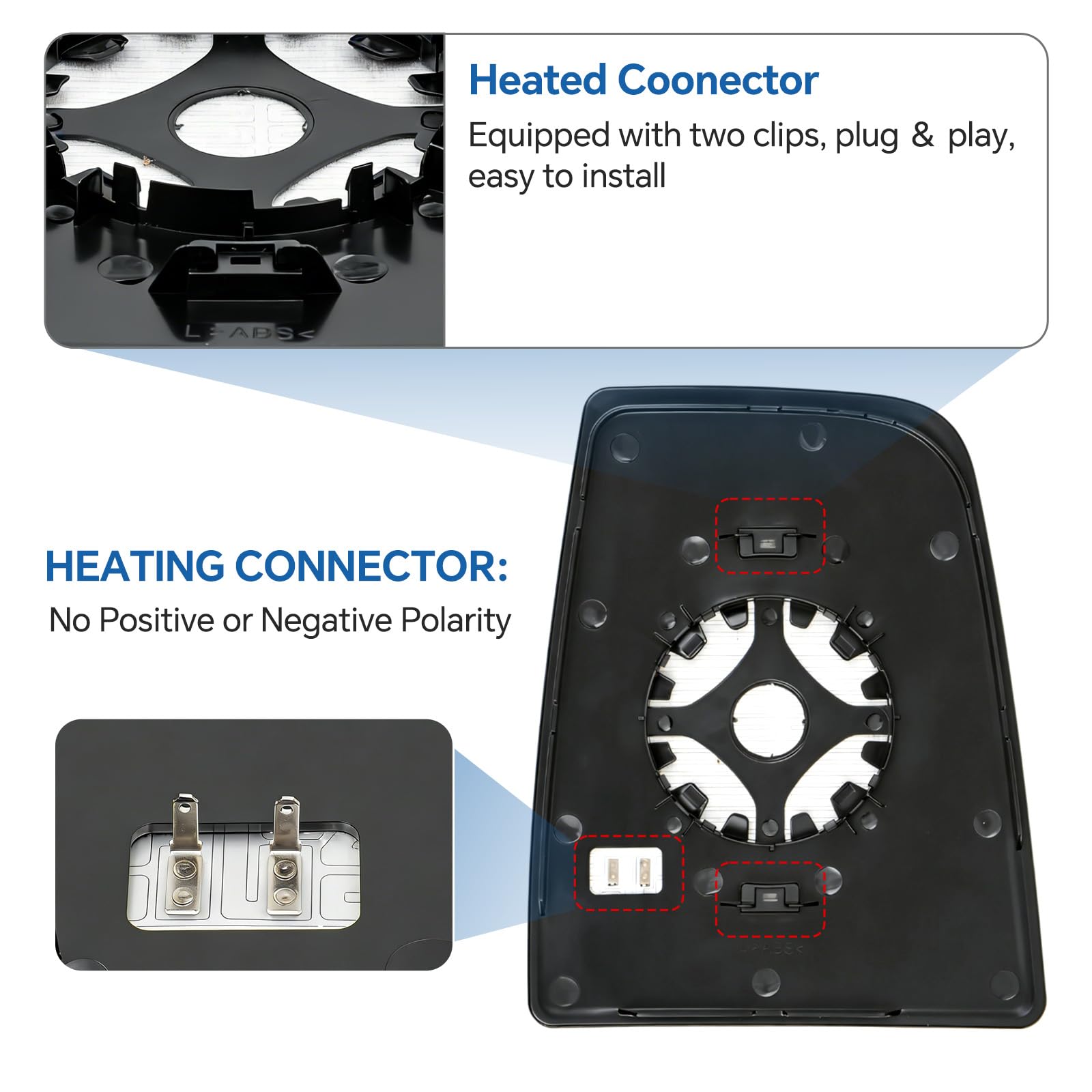 Aritoxy close-up of heating element for fast defrost and improved visibility